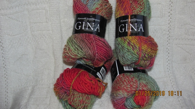Gina Worsted - Red- Amber -Lime-Aqua - Click Image to Close
